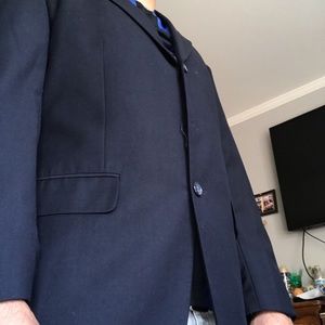 Blue suit jacket